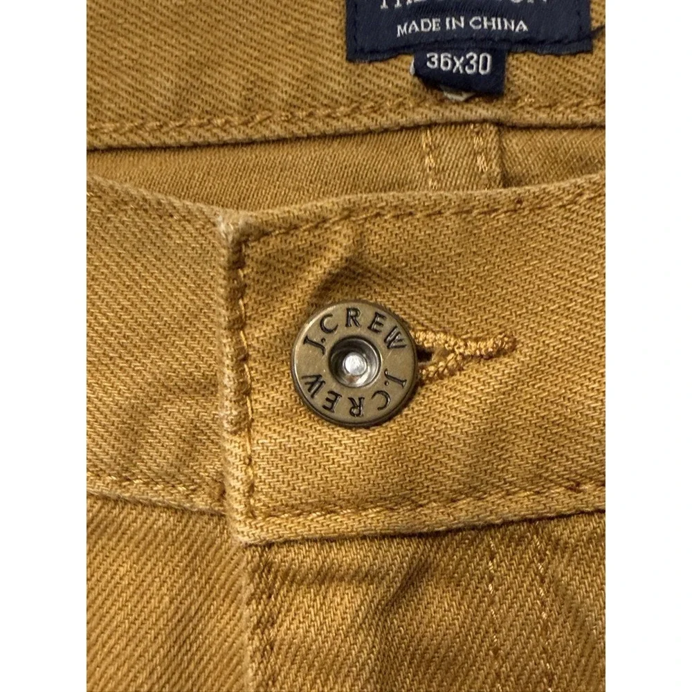 J.Crew The Sutton A8933 Pants Mens 36x30 Mustard Yellow Cotton Trousers